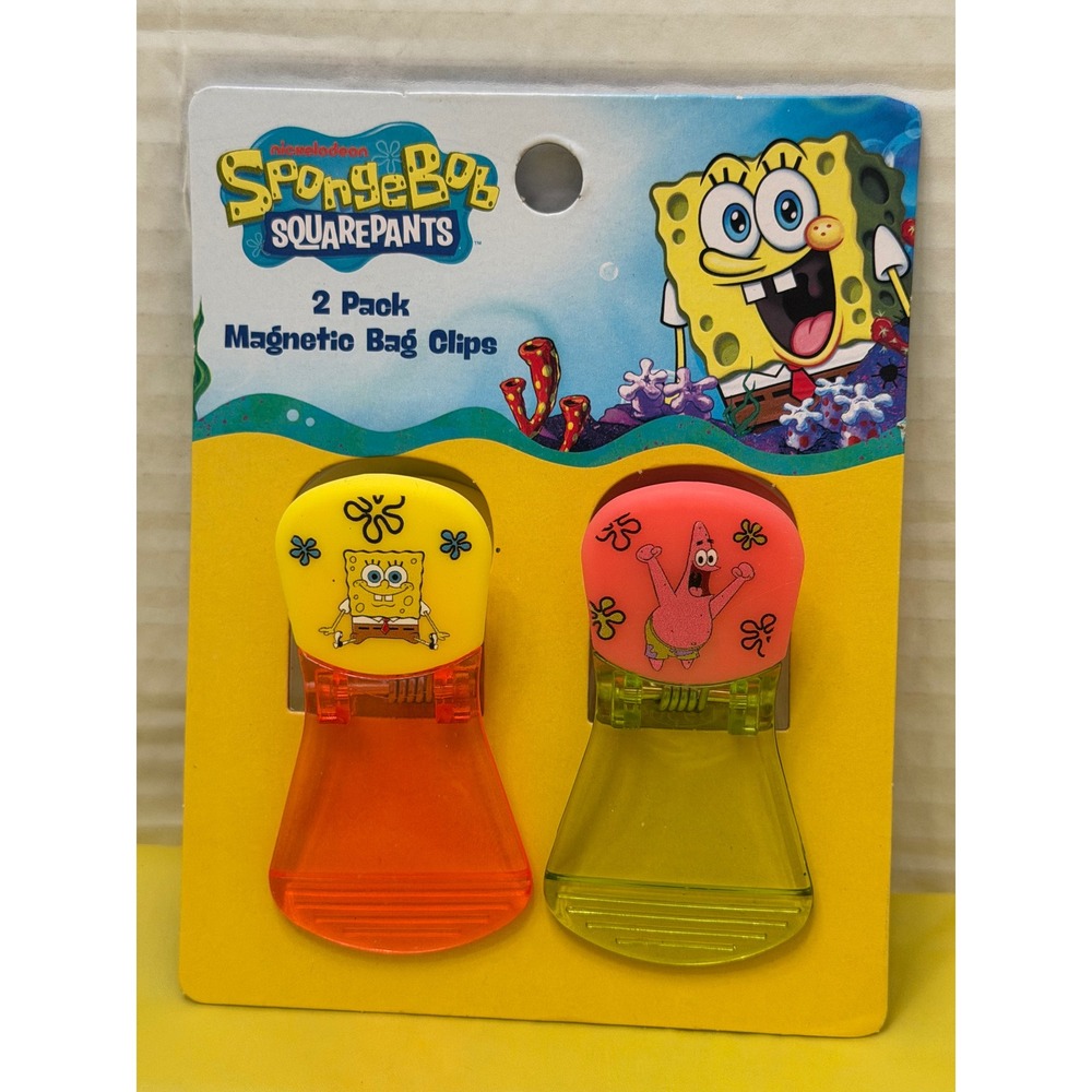 SpongeBob SquarePants Patrick Star 2 Pack Magnetic Chip Bag Clips Nickelodeon